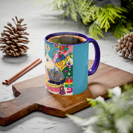🎀✨ The Christmas Court Of Joy Colorful Mug – Art Deco Holiday Fantasy