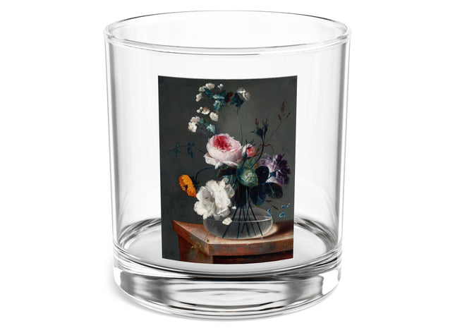 Floral Still Life by Johann Baptist Drechsler Rocks Glass, 10oz