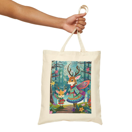 Enchanted Encounter Cotton Canvas Tote Bag