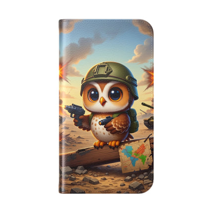 🦉🌟 The Owl on the Front Lines Flip Case – Courage & Quiet Strength