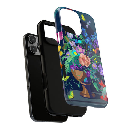 Midnight Floral Reverie Phone Case – Vibrant Bloom & Enchanted Beauty