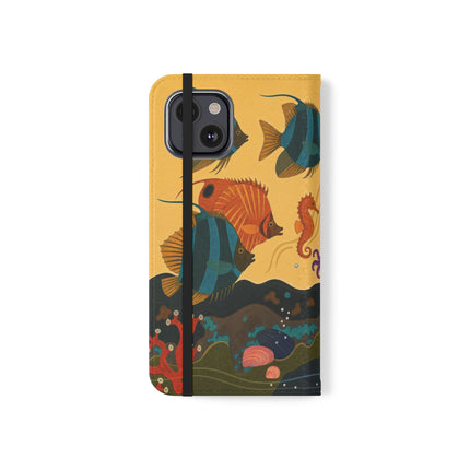 🐚🌊 The Lady Of The Enchanted Pearl Flip Case – Art Deco Undersea Fantasy