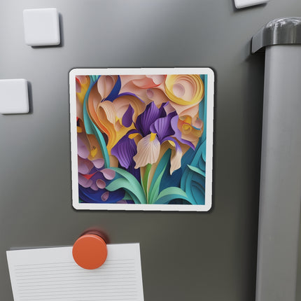 The Elegant Iris Flower Die-Cut Magnets (5 Sizes)