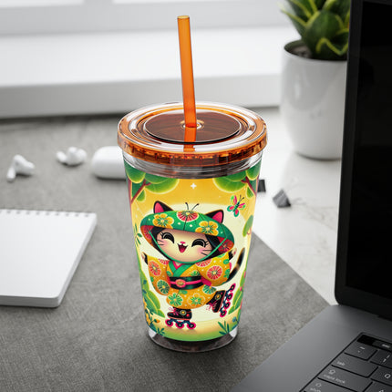 Firefly Dance on Wheels Sunsplash Tumbler with Straw, 16oz