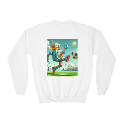Kickoff Bot! Youth Crewneck Sweatshirt – Action, Energy & Game-Day Fun