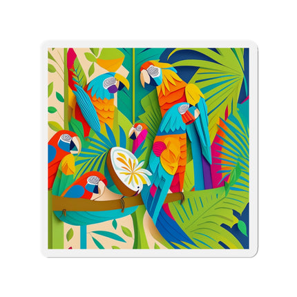 Colorful Macaws Die-Cut Magnets (5 Sizes)