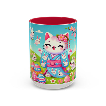Springtime Kitten’s Easter Joy Colorful Mugs (11oz, 15oz)