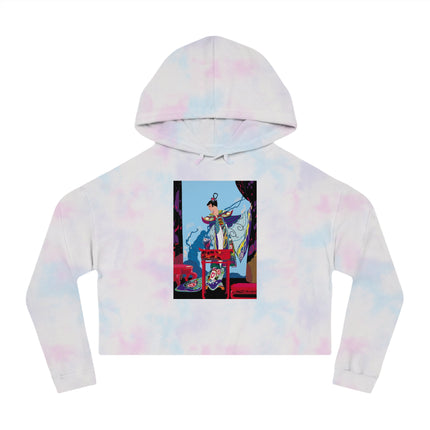 A Visual Journey by Umberto Brunelleschi Women’s Cropped Hooded Sweatshirt