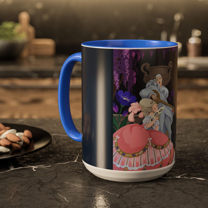 The Moonlit Garden Serenade Colorful Mugs – Art Deco Musical Elegance