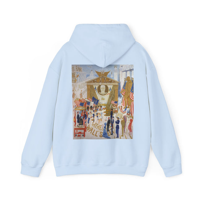 🏙️💰 The Cathedrals of Wall Street by Florine Stettheimer Hooded Sweatshirt – Glamour, Satire & New York Modernism