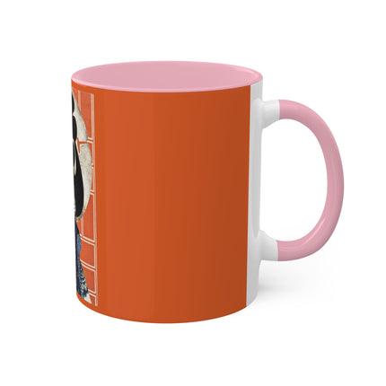 The Actor Bandō Hikosaburō V and the Mo troupe by Tsukioka Yoshitoshi Colorful Mugs, 11oz