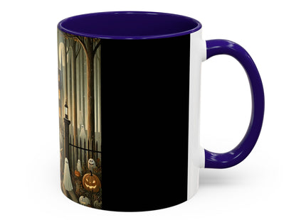 Ghostly Welcome – A Halloween Night Colorful Mugs (11oz, 15oz)
