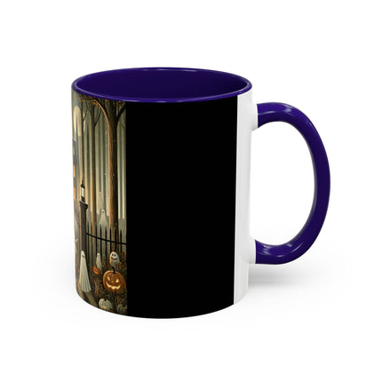 Ghostly Welcome – A Halloween Night Colorful Mugs (11oz, 15oz)