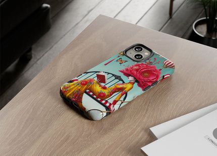 Reading In A Painted Garden Phone Cases