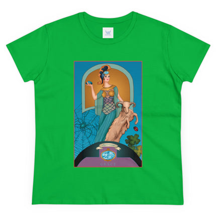 March & Aquamarine (Gem Series) by Sofia Chiostri Women's Midweight Cotton Tee