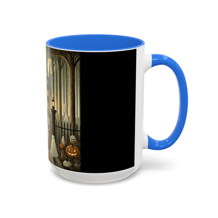 Ghostly Welcome – A Halloween Night Colorful Mugs (11oz, 15oz)
