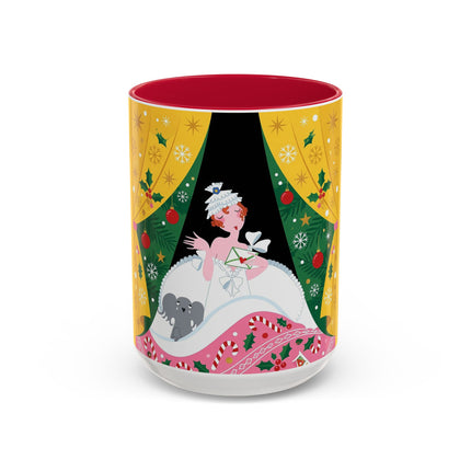 💌🎄 The Christmas Letter Of Holly House Colorful Mug – Whimsical Art Deco Holiday Charm