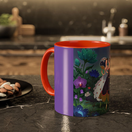 The Ladies Of The Moonlit Garden Colorful Mugs – Art Deco Floral Elegance