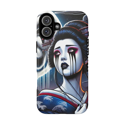 Geisha’s Black Ink Tears Phone Cases