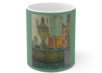 La Fontaine, Saint-Paul De Vence by Henri Le Sidaner Ceramic Mug 11oz