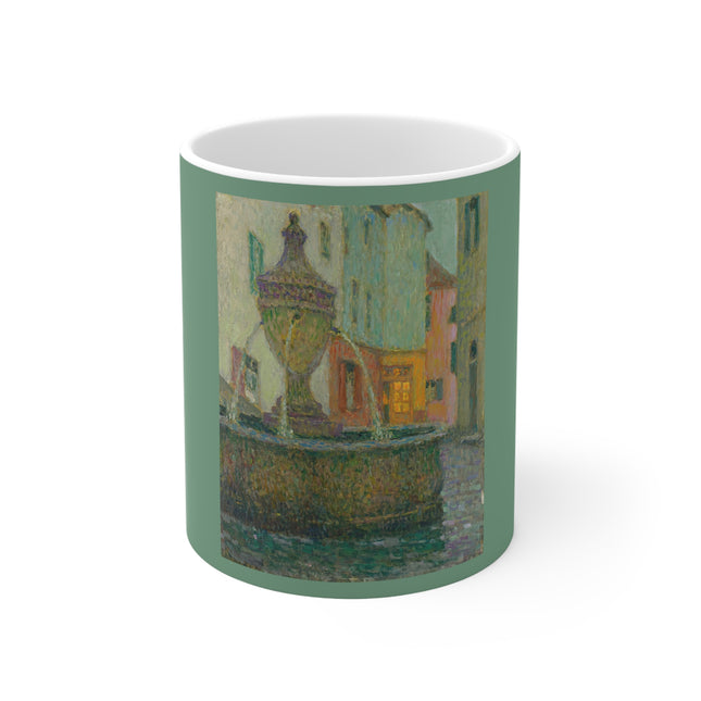 La Fontaine, Saint-Paul De Vence by Henri Le Sidaner Ceramic Mug 11oz