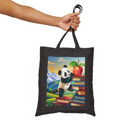 Cute Panda Cotton Canvas Tote Bag