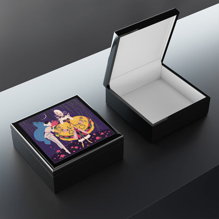 🌹🌙 The Queen Of The Midnight Roses Jewelry Box – Art Deco Garden Fantasy