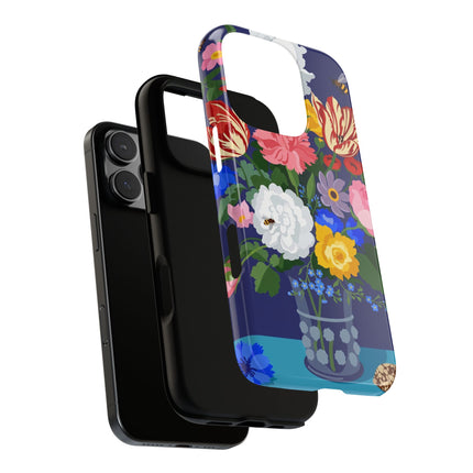 Midnight Floral Bouquet Phone Case – Vibrant Blooms & Enchanted Garden