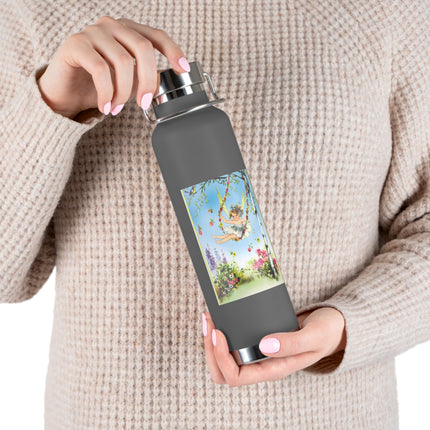 Spring Fairy's Floral Swing Copper Vacuum Insulated Bottle, 22 oz