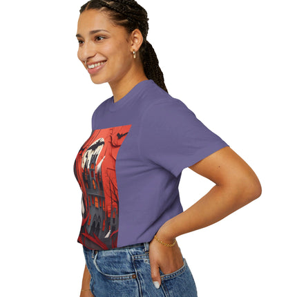 Halloween Night Scene Unisex Garment-Dyed T-shirt