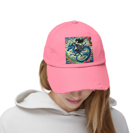 Mystic Guardian of the Sky Unisex Distressed Cap