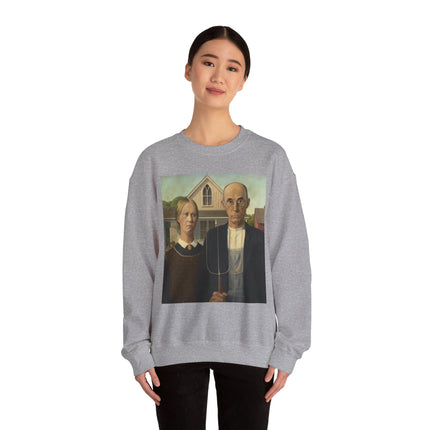 American Gothic by Grant Wood Heavy Blend™ Crewneck Sweatshirt