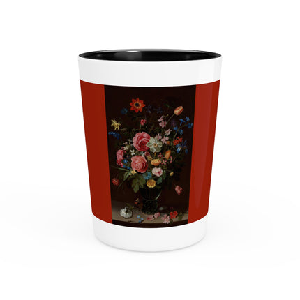 A Bouquet of Flowers by Clara Peeters Ceramic Shot Glass