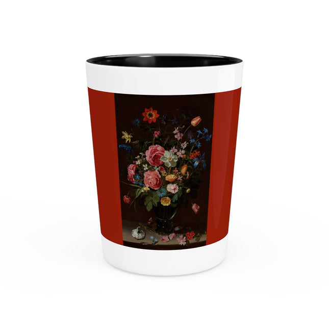 A Bouquet of Flowers by Clara Peeters Ceramic Shot Glass