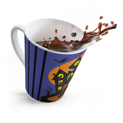 Halloween Night at the Haunted House Latte Mug