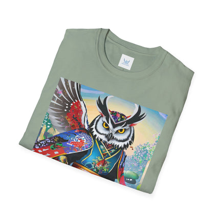 Cyberpunk Samurai Owl Softstyle T-Shirt
