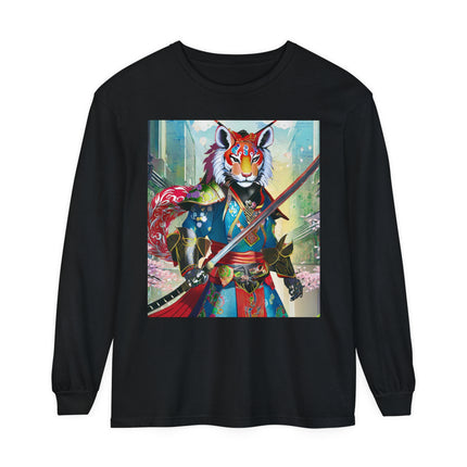 Cyberpunk Samurai Lion Long Sleeve T-Shirt