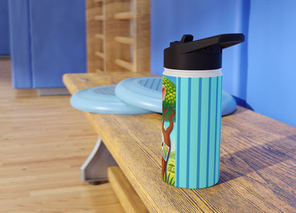 Giraffe Lookout Stainless Steel Water Bottle, Standard Lid