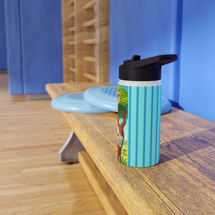 Giraffe Lookout Stainless Steel Water Bottle, Standard Lid