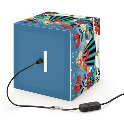 ❤️❄️ The Winter Heart Messenger Light Cube Lamp – Art Deco Snow Garden Fantasy