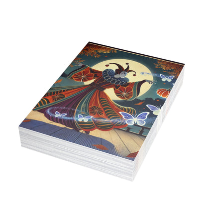Court Magician with Ghost Butterflies Postcards (envelopes included) - Bundles of 10, 30, 50 Pieces