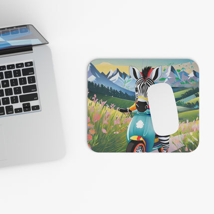Stripes on Wheels Mouse Pad, Rectangle