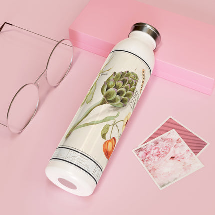 Artichoke, Broad Beans, and Lantern Plant by Anselmus Boëtius de Boodt Slim Water Bottle