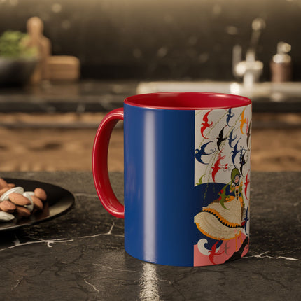 Flight of the Songbirds Colorful Mugs – Theatrical Whimsy & Colorful Harmony