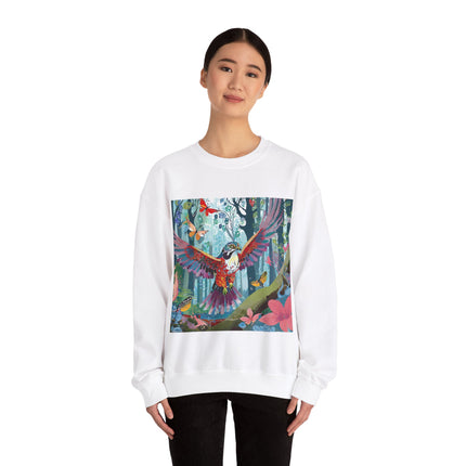 Colorful Raptor Unisex Heavy Blend™ Crewneck Sweatshirt