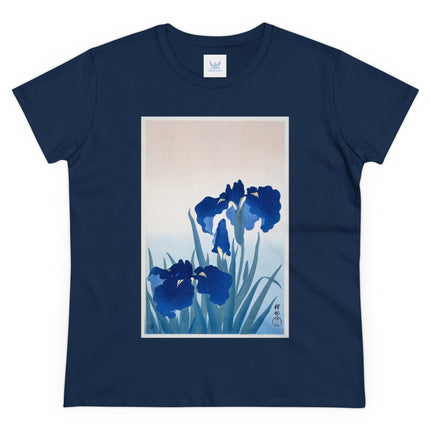Irises by Ohara Koson Women's Midweight Cotton Tee