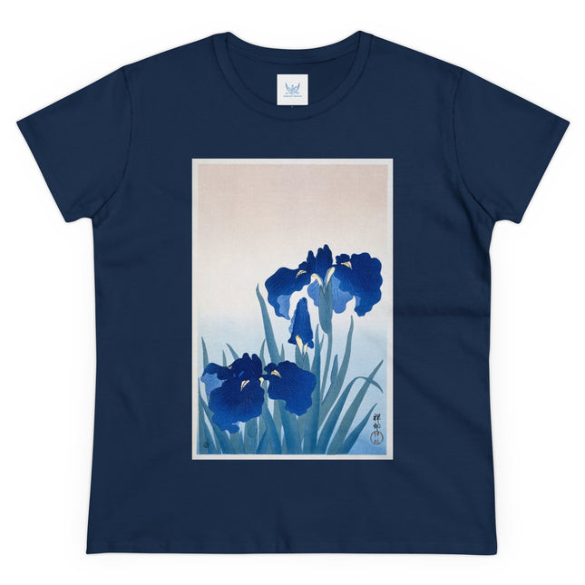 Irises by Ohara Koson Women's Midweight Cotton Tee