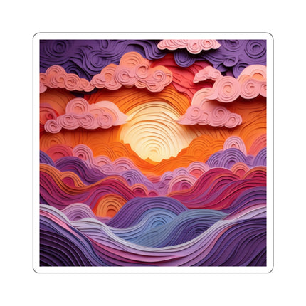 Dramatic Sunset Sky Kiss-Cut Stickers (4 Sizes)