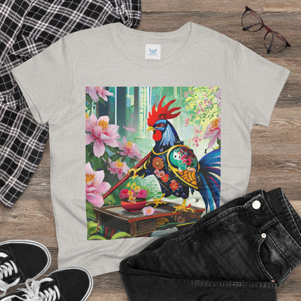Cyberpunk Rooster Cotton Tee