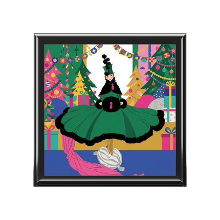 🎄🎁 The Emerald Christmas Belle Jewelry Box – Colorful Holiday Fashion Fantasy